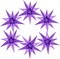 72PCS Purple Star Foil Balloons – 12-Point Starburst Party Decorations for Birthday & Wedding